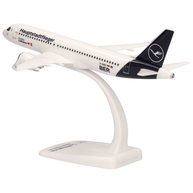 Herpa Snap-Fit Flugzeugmodell Lufthansa Airbus A320neo "Hauptstadtflieger" (1:200)